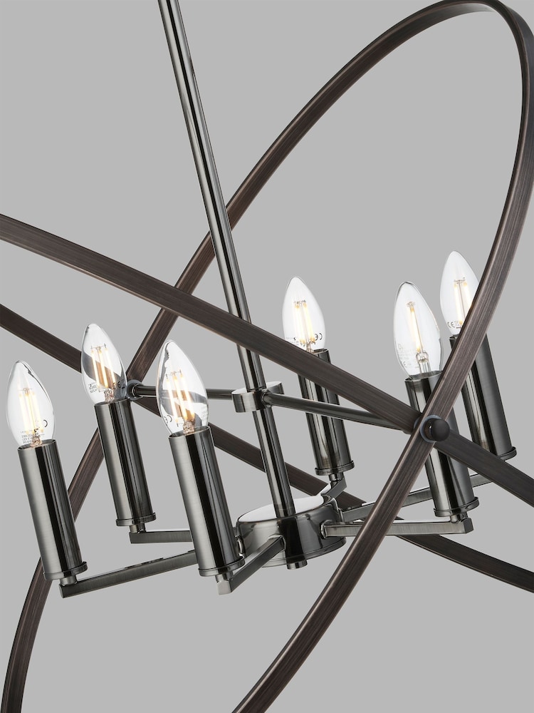 Searchlight Pewter Eternity 6 Light Ceiling Light - Image 3 of 3