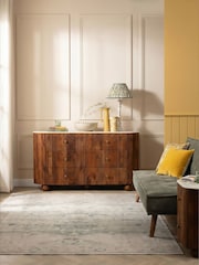 Barker and Stonehouse Brown Tasso 6 Drawer Marble Top Chest - Image 1 of 12