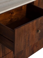 Barker and Stonehouse Brown Tasso 6 Drawer Marble Top Chest - Image 10 of 12