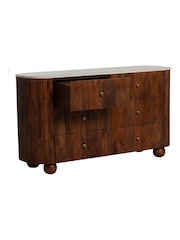 Barker and Stonehouse Brown Tasso 6 Drawer Marble Top Chest - Image 9 of 12