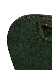 Barker and Stonehouse Green and Light Oak Gable Fabric Dining Chair With Legs - Image 9 of 10
