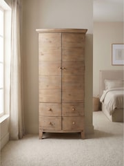 Barker and Stonehouse Brown Lewes 2 Door 4 Drawer Small Wardrobe - Image 1 of 9