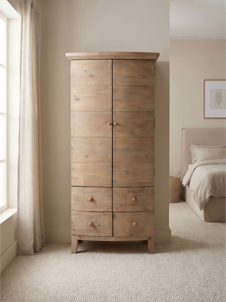 Barker and Stonehouse Brown Lewes 2 Door 4 Drawer Small Wardrobe - Image 1 of 9
