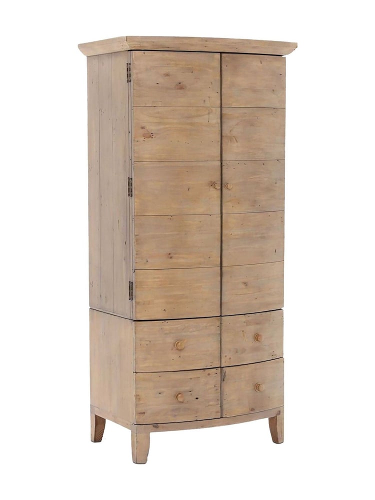 Barker and Stonehouse Brown Lewes 2 Door 4 Drawer Small Wardrobe - Image 2 of 9