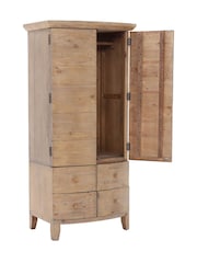 Barker and Stonehouse Brown Lewes 2 Door 4 Drawer Small Wardrobe - Image 8 of 9