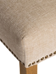 Barker and Stonehouse Beige and Light Oak Gable Fabric Dining Chair With Legs - Image 5 of 10