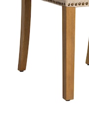 Barker and Stonehouse Beige and Light Oak Gable Fabric Dining Chair With Legs - Image 6 of 10