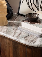 Barker and Stonehouse Brown Cresta 4 Door Marble Sideboard - Image 2 of 9