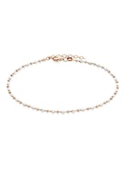 Beaverbrooks Silver and Rose Gold Plated Sparkle Anklet - Image 1 of 3