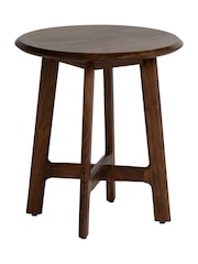 Barker and Stonehouse Brown Cresta Round Acacia Side Table - Image 2 of 7