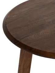 Barker and Stonehouse Brown Cresta Round Acacia Side Table - Image 4 of 7