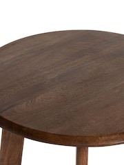 Barker and Stonehouse Brown Cresta Round Acacia Side Table - Image 6 of 7