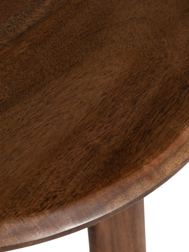 Barker and Stonehouse Brown Cresta Round Acacia Side Table - Image 7 of 7 Barker and Stonehouse Brown Cresta Round Acacia Side Table - Image 7 of 7