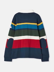 Joules Boys' Onside Navy Striped Cotton Rugby Shirt - Image 13 of 18