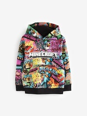 Black/Green Minecraft Graffiti Hoodie (3-16yrs) - Image 1 of 3