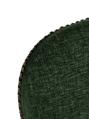Barker and Stonehouse Green and Dark Oak Gable Fabric Dining Chair With Dark Legs - Image 5 of 10