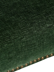 Barker and Stonehouse Green and Dark Oak Gable Fabric Dining Chair With Dark Legs - Image 7 of 10