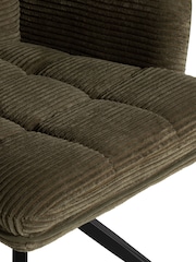 Barker and Stonehouse Green Odine Velvet Swivel Dining Chair - Image 7 of 9