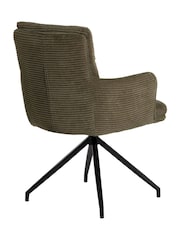 Barker and Stonehouse Green Odine Velvet Swivel Dining Chair - Image 8 of 9
