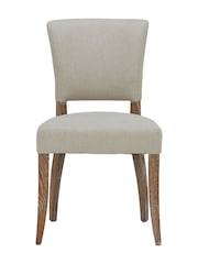 Barker and Stonehouse White Otto Fabric Dining Chair - Image 4 of 8