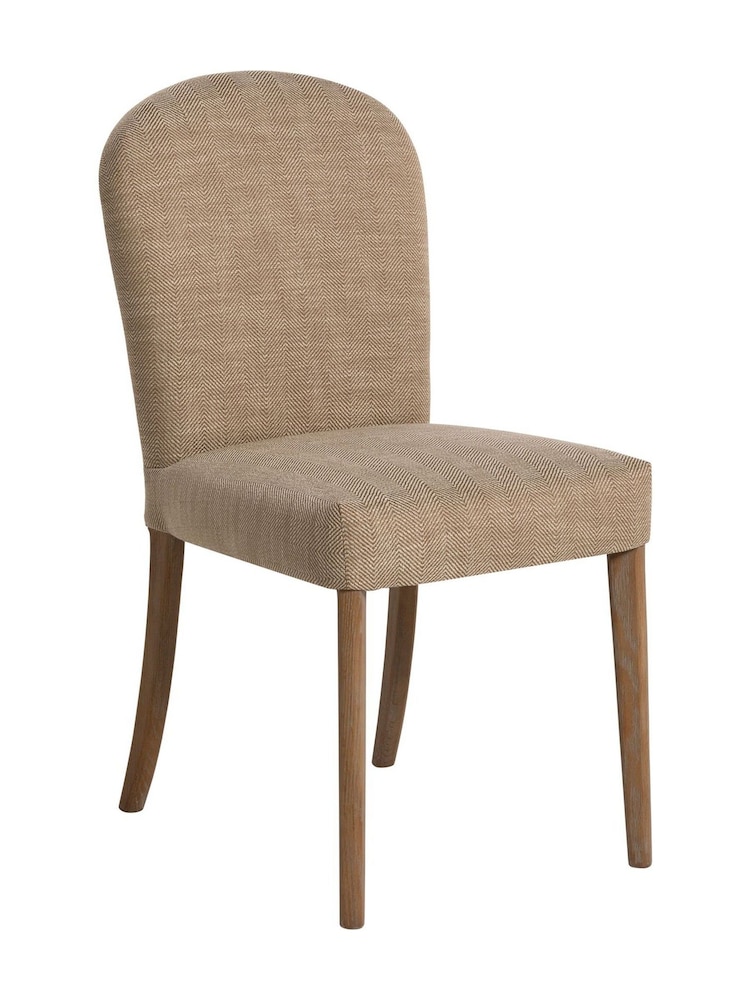 Barker and Stonehouse Herringbone Maurice Fabric Dining Chair With Leather Handle - Image 2 of 9 Barker and Stonehouse Herringbone Maurice Fabric Dining Chair With Leather Handle - Image 2 of 9