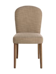 Barker and Stonehouse Herringbone Maurice Fabric Dining Chair With Leather Handle - Image 3 of 9