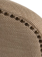 Barker and Stonehouse Herringbone Maurice Fabric Dining Chair With Leather Handle - Image 5 of 9