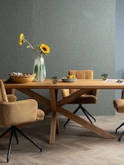 Barker and Stonehouse Yellow Odine Velvet Swivel Dining Chair - Image 2 of 11