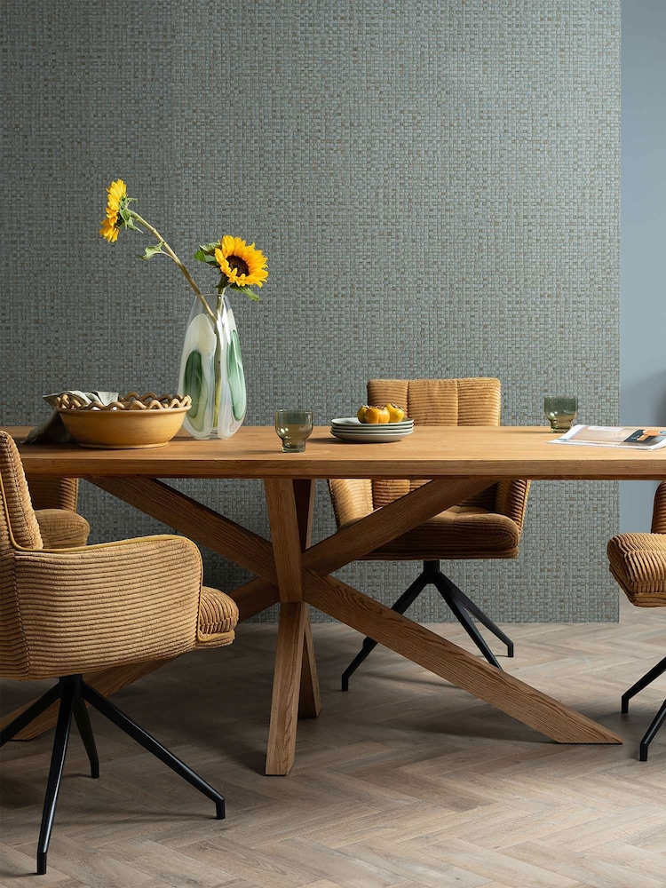 Barker and Stonehouse Yellow Odine Velvet Swivel Dining Chair - Image 2 of 11