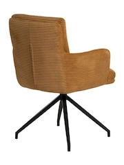 Barker and Stonehouse Yellow Odine Velvet Swivel Dining Chair - Image 7 of 11