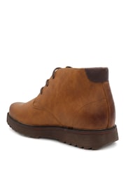 Pavers Tan Brown Wide Fit Lace Up Chukka Boots - Image 3 of 6