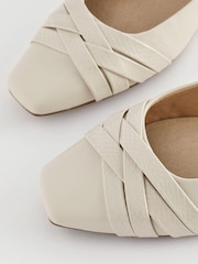 Bone Forever Comfort® Leather Square Toe Ballerina Shoes - Image 6 of 8