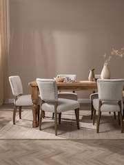 Barker and Stonehouse Cream Otto Fabric Dining Chair - Image 2 of 9