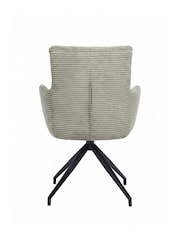 Barker and Stonehouse Grey Odine Velvet Swivel Dining Chair - Image 5 of 6