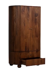 Barker and Stonehouse Brown Tasso Fluted Mango Wood Wardrobe - Image 10 of 10