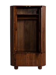Barker and Stonehouse Brown Tasso Fluted Mango Wood Wardrobe - Image 4 of 10