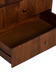 Barker and Stonehouse Brown Tasso Fluted Mango Wood Wardrobe - Image 8 of 10