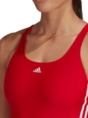 adidas Red Performance Swim Mid 3-stripes Swimsuit - Image 5 of 7