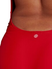 adidas Red Performance Swim Mid 3-stripes Swimsuit - Image 6 of 7