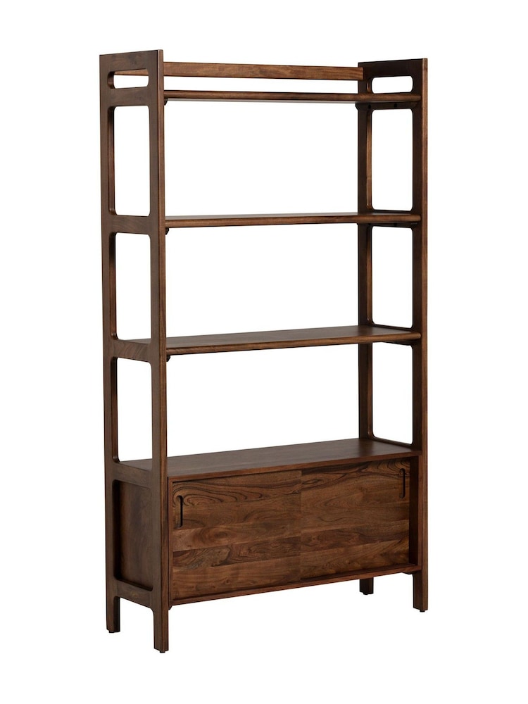 Barker and Stonehouse Brown Cresta 4 Shelf Bookcase With Cabinet - Image 2 of 10