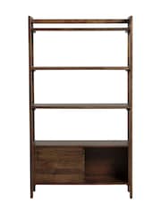 Barker and Stonehouse Brown Cresta 4 Shelf Bookcase With Cabinet - Image 6 of 10