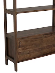 Barker and Stonehouse Brown Cresta 4 Shelf Bookcase With Cabinet - Image 9 of 10