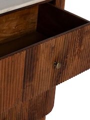 Barker and Stonehouse Brown Tasso 3 Drawer Marble Top Chest - Image 7 of 9