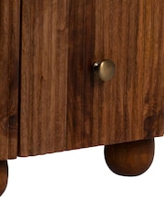 Barker and Stonehouse Brown Tasso 2 Drawer Marble Top Bedside Table - Image 7 of 10