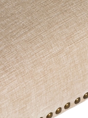 Barker and Stonehouse Beige and Dark Oak Gable Fabric Dining Chair With Dark Legs - Image 7 of 10