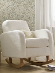 CuddleCo Off-White Mushroom Etta Bouclé Nursing Rocking Chair - Image 1 of 7