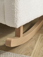 CuddleCo Off-White Mushroom Etta Bouclé Nursing Rocking Chair - Image 2 of 7