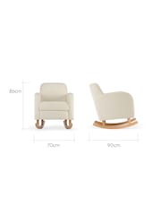 CuddleCo Off-White Mushroom Etta Bouclé Nursing Rocking Chair - Image 8 of 8