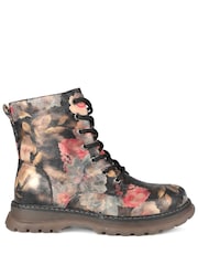 Pavers Black Fashionable Lace Up Ankle Boots - Image 4 of 7