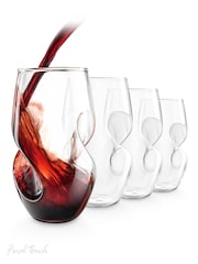 Jeray Clear Final Touch Set of 4 Conundrum Red Wine Glasses - Image 3 of 4